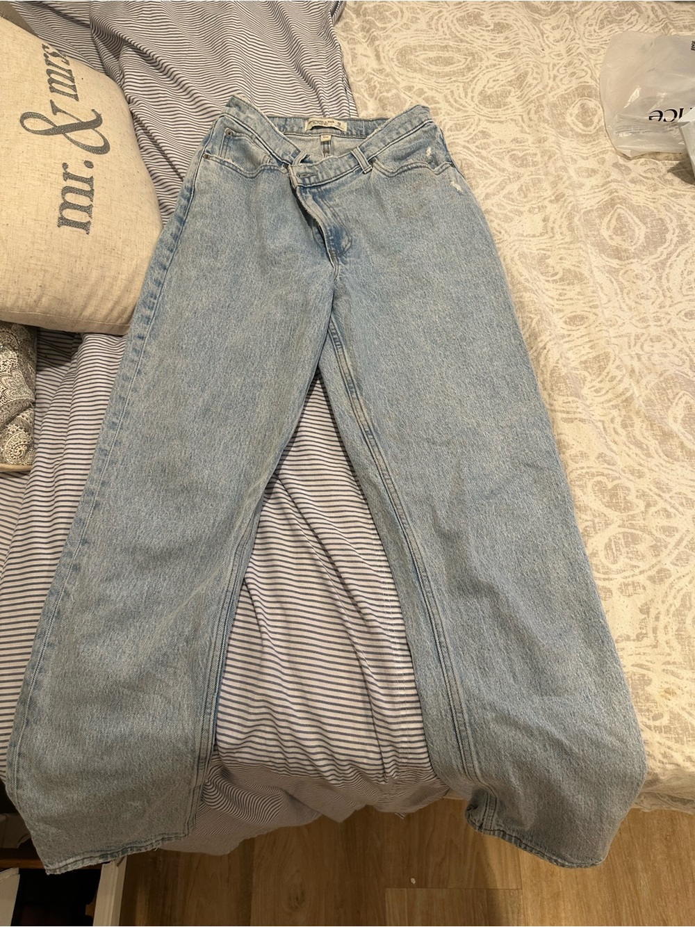 Abercrombie & Fitch Light Blue Wide Leg Jeans
